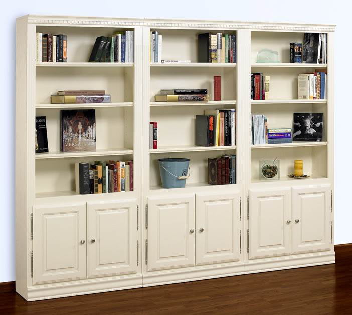 Creatice Tall White Bookcase With Doors for Living room