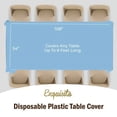 thumbnail image 5 of Exquisite Premium Disposable Rectangular Plastic Tablecloth 54" x 108" - Classic Blue Solid Print, 5 of 7