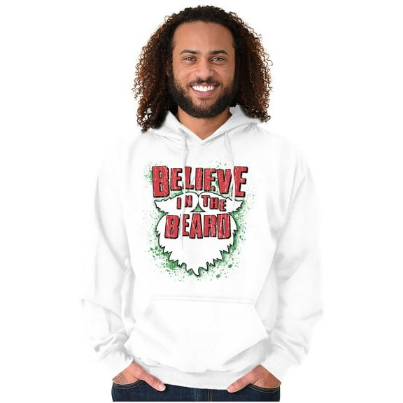 Christmas Santa Believe in the Beard Unisex Plus Fleece Graphic Hoodie Brisco Brands 5X