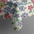 thumbnail image 5 of Pioneer Flower Floral Print Pattern Square Tablecloth,Waterproof Square Table Cover,Wipeable Spillproof Washable Table Cover for Home Kitchen Party Decor 42"X42"(107x107cm), 5 of 6