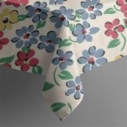 Pioneer Flower Floral Print Pattern Square Tablecloth,Waterproof Square Table Cover,Wipeable Spillproof Washable Table Cover for Home Kitchen Party Decor 42X42(107x107cm)