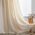 thumbnail image 2 of Light Filtering Easy Care Curtains, Elegant & Simple Decorative Element with UV Protection for Living Room Dining Room, Beige, 1 Piece, 2 of 7