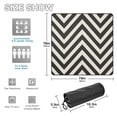 thumbnail image 3 of Black and White Lines Picnic Blanket Waterproof Beach Blankets Sandproof Large Mat with Storage Bag Camping Grass Travel Hiking Park 78"x78", 3 of 6
