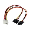 thumbnail image 1 of StarTech.com 12in LP4 to 2x SATA Power Y Cable Adapter - Molex to to Dual SATA Power Adapter Splitter - Power adapter - 4 pin internal power (M) to SATA power (F) - for P/N: BRACKET125PTP, HSB13SATSASB, HSB1SATSASBA, HSB1SATSASVA, HSB43SATSASB, S322M225R, 1 of 4