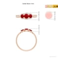 thumbnail image 4 of ANGARA Natural Ruby Three Stone Diamond Split Shank Ring in 14K Rose Gold for Women (Size-4mm) | July Birthstone, Birthday, Anniversary, Jewelry Gift for Women | Natural Ruby Ring, 4 of 8