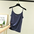 thumbnail image 2 of MESSUEN Cami Tops for Women Cropped Tops V-neck Camisole Spaghetti Strap V Neck Innerwear Slimming Shaping Basic Thin Casual Top for Women Basic Crop Top Womens Summer Tops Casual Dark Blue XL, 2 of 7