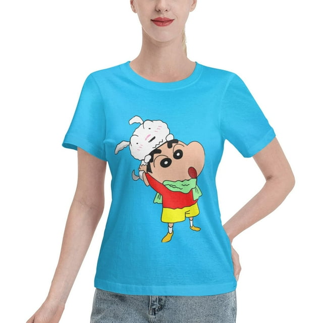 Women's Basic Short Sleeve T-Shirt Crayon Shin Chan