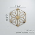 thumbnail image 3 of Ekena Millwork 15 3/8"W x 17 3/4"H x 1/4"T Medium Hampton Decorative Fretwork Wood Wall Panels, Hickory, 3 of 18