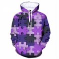 thumbnail image 3 of Sudadera con capucha con estampado 3D de rompecabezas multicolor de moda para hombre, sudadera de manga larga para primavera y otoño, sudadera con capucha de gran tamaño para la calle, 3 of 5