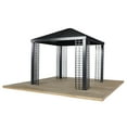 thumbnail image 2 of Sojag Savannah 10 x 10 x 9 ft Black Aluminum Frame Gazebo, Galvanized Steel Roof for Maximum Protection, Contemporary Design, 2 of 15
