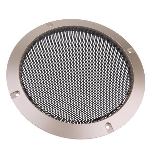 2x 6inch Car Audio Cover Decorativo Rejilla de Malla Metálica Oro perfke Estuche para parrillas de altavoz