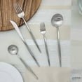 thumbnail image 5 of Elyon Tableware® 20-Piece Matte Silver Flatware Set, Stainless Steel, Thin Handles, Service For 4, 5 of 6