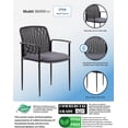 thumbnail image 2 of Scranton & Co Stackable Mesh Guest Chair in Gray, 2 of 7