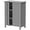 Grey, variant on JungleA Bathroom Storage Floor Cabinet, Free Standing Wooden Cabinet with Double Door and 3 Adjustable Shelves, 23.6 x 11.8 x 31.6 inch