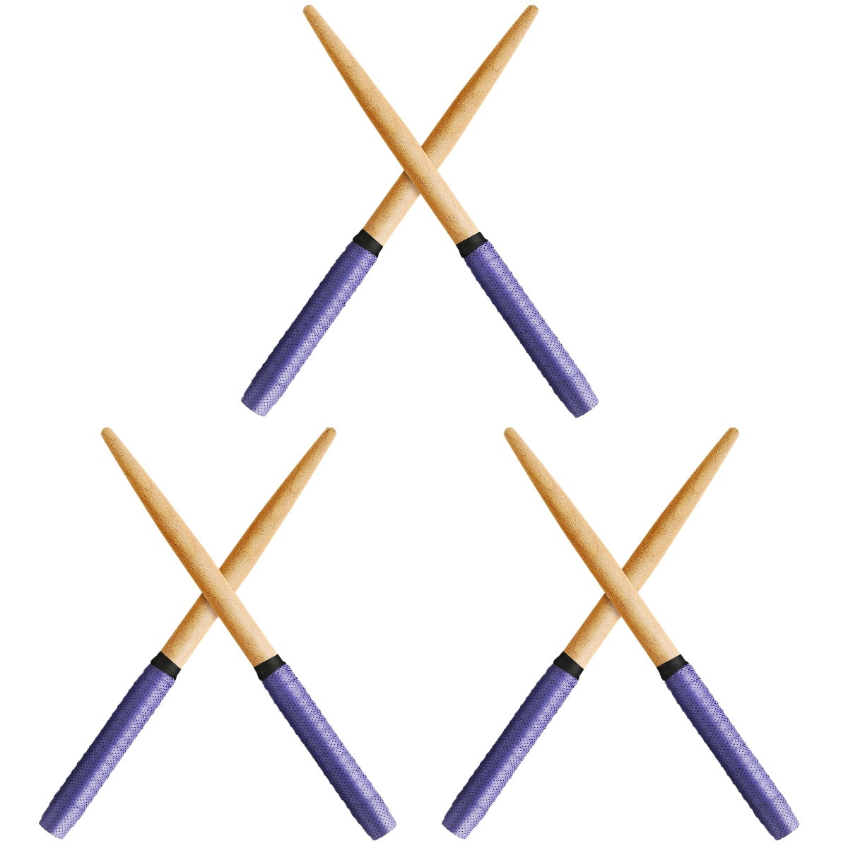 Hemoton 3 Pairs Drumsticks Portable Drum Sticks Lightweight Sticks for Drum