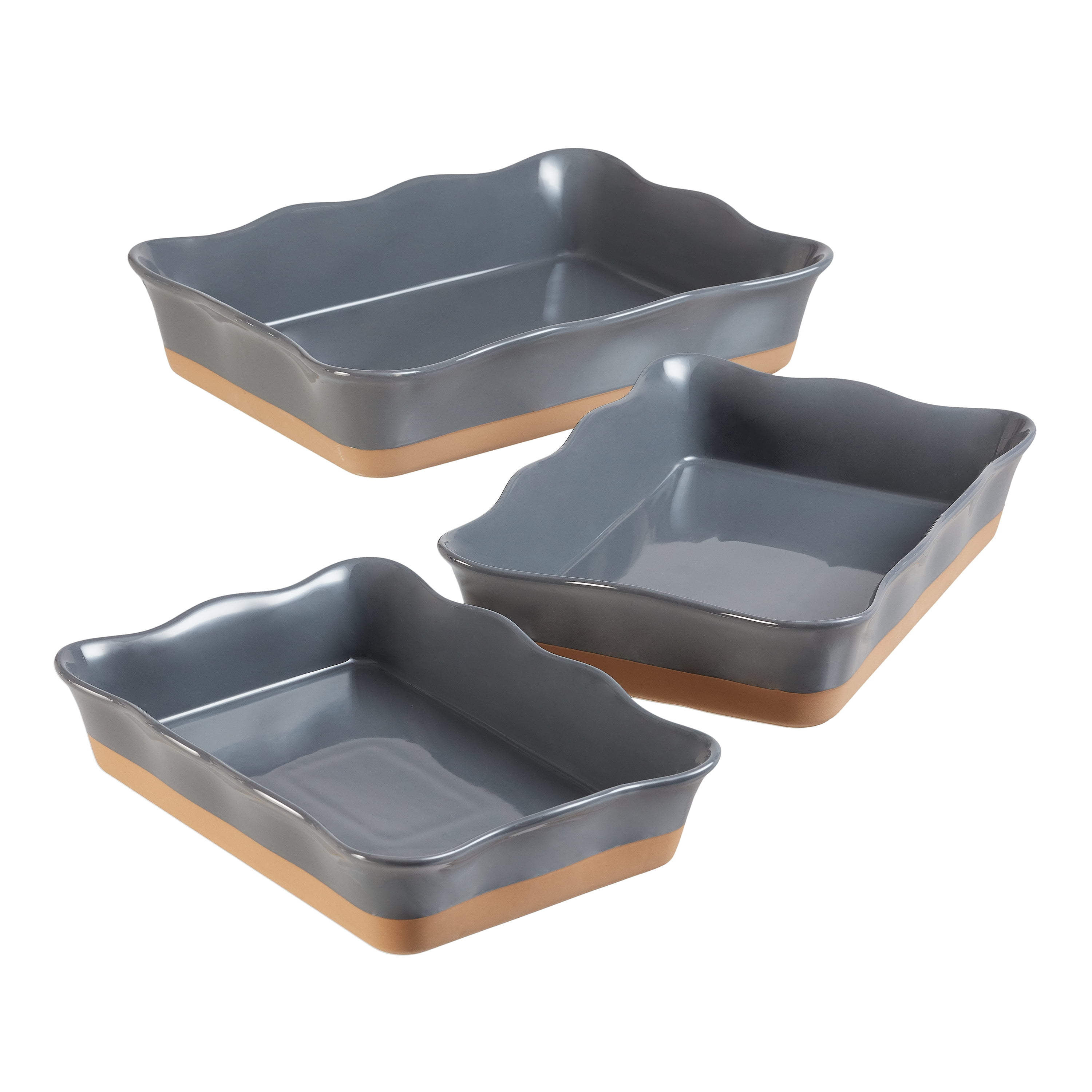Better Homes & Gardens Ellie Rectangular Casserole Baking Dish, Set of