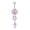 Pink, variant on 316L Surgical Steel Belly Button Rings - Cubic Zirconia Dangling Navel Rings, 14 Gauge 10 mm Screw On Piercing Stud