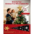 thumbnail image 4 of Christmas Star Tree Topper with Built-in Led Snowflake Projector Lights Hollowed Pentagram Tree Topper,Plug in Christmas Tree Ornament for Indoor Office Xmas New Year Holiday Tree Decoration, 4 of 8