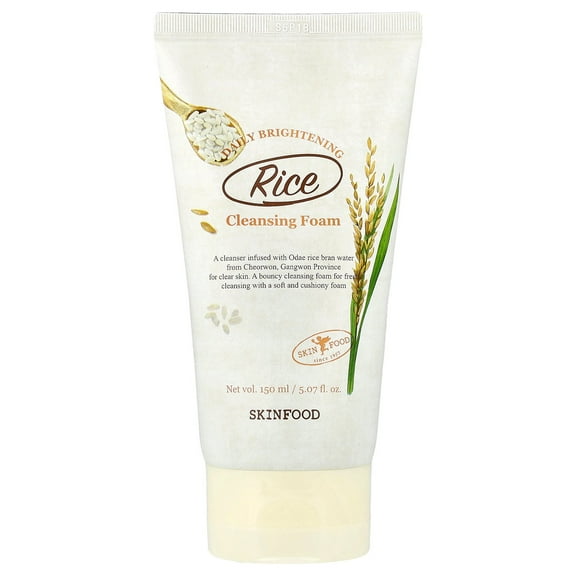Skinfood Rice Daily Brightening Cleansing Foam, 5.07 fl oz (150 ml)
