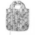thumbnail image 1 of Bamboo Print Reusable Grocery Bag, Monochromatic Hand Drawn Exotic Inspired Tree Branches Pattern, Printed Fabric Grocery Bag Practical and Simple Everyday Use, Charcoal Grey White, by Ambesonne, 1 of 4