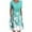 Green, variant on Otvok Womens Dress Summer Casual Round Neck Short Sleeve Folding Floral Print Dresses
