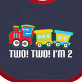 thumbnail image 4 of Inktastic 2nd Birthday Two Two Train Boys Baby Bib, 4 of 4