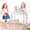 White, variant on EastVita Kids Vanity - Vanity Desk with Mirror Lights - Girls Vanity with Drawers and 3 Light Modes - Wooden Princess Makeup Desk Dressing Table - Pink