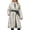 Gray, variant on TOUMENY Women's Winter Faux Fur Coat Long Elegant Furry Jacket V-Neck Tie Front Loose Oversized Casual Party Dressy Outerwear Black XXL
