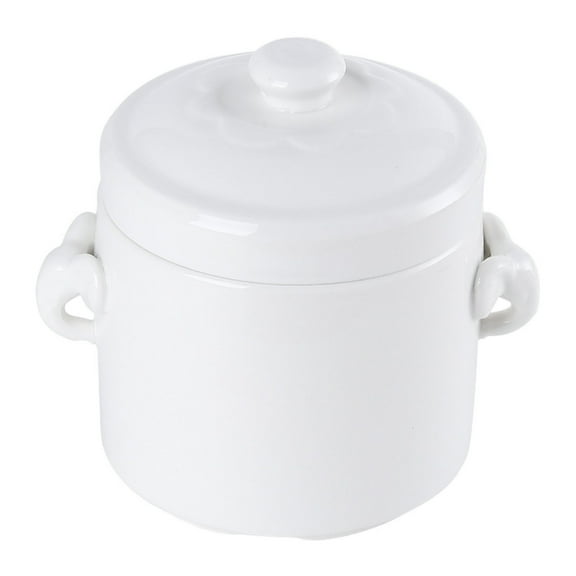 Ceramic stew pot, stew pot for braised food, dessert bowl, soup tureen with lid, soup bowl, instant noodle bowl, steamed egg bowl, double handle lid