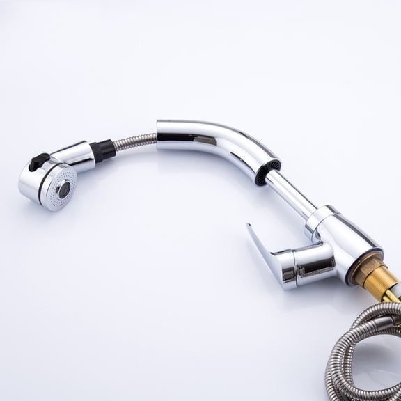 LEORX 2Pcs Dual Purpose Hot Cold Water Tap Silver Kitchen Sink Faucet for Household Use