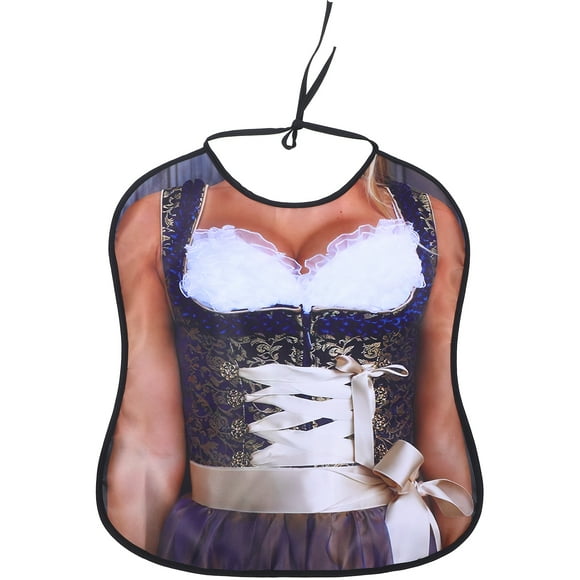 KAKOWELY Babero para adultos, babero novedoso, babero para personas mayores, babero lavable, babero multifunción