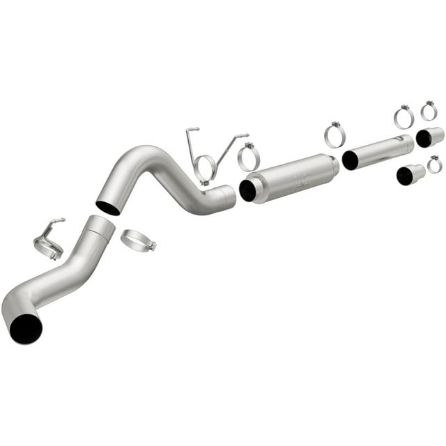 Magnaflow Performance Exhaust System Kit 17876 Pro Series Cat-Back System; Stainless Steel; With Muffler; 5 Inch Pipe Diameter; Single Exhaust With Single Exit; Single Passenger Side Rear Exit