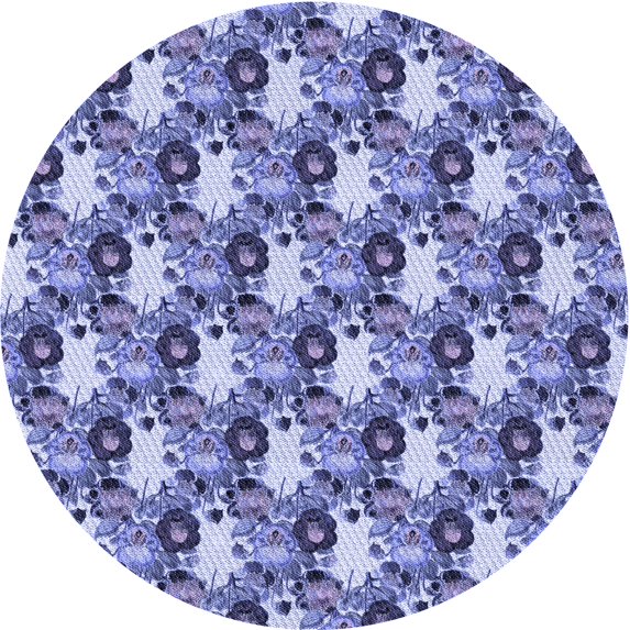 Ahgly Company Machine Washable Indoor Square Transitional Deep Periwinkle Purple Area Rugs, 3' Square