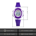 thumbnail image 2 of Children ABS Plastic Digital Watch 12/24 Hour LED Display Waterproof Round Dial Kids Wristwatch, 2 of 7