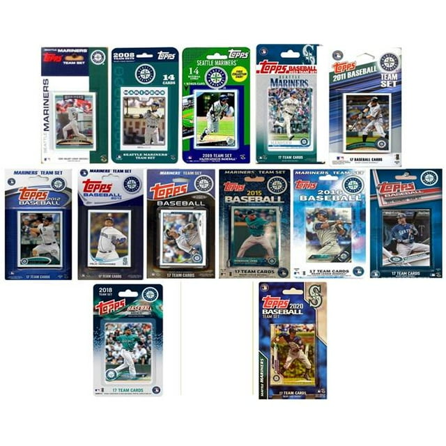 C&I Collectables MARINERS1320TS MLB Seattle Mariners 13 Different Licensed Trading Card Team Set