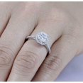 thumbnail image 4 of HeartsAndYou 1.4ct Round Cut Moissanite Engagement Ring for Women Halo Solitaire 18k White Gold Over Silver, 4 of 8