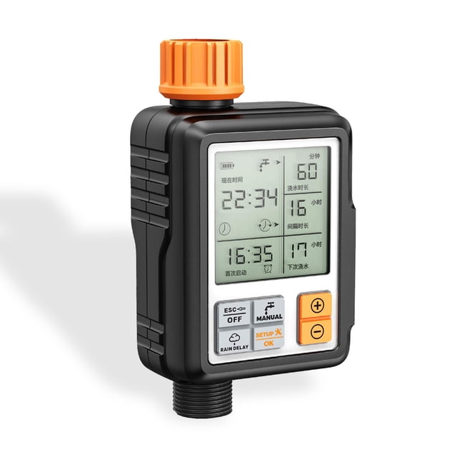 Programador de riego automático TUNC Temporizador de riego para grifo negro 21*12,5*6,3 cm