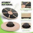 thumbnail image 6 of YEXJ Wooden Wobble Balance Board with 360 Rotation for Stability Training, Versatile Home Gym Exercise Balance Stability Trainer with Non-Slip Surface, 15.5" Diameter, 6 of 9