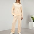 thumbnail image 2 of Valentine's Day Sweatsuits Women 2 Piece Outfit Jogger Set Cute Hoodie Top and Loose Fit Wide Leg Pants Tracksuit Set Trouser Suit Casual Fitness Set Sports Suit, 2 of 6