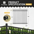 thumbnail image 4 of CAPHAUS 76FT Heavy Duty Flat Top Fence Barrier Kit, Anti-Rust Metal Steel Fence with 6FT Height X 6FT Width Panels, with Decorative Fence Gate, Posts, Connectors, Outdoor Fencing for Yard, 4 of 9