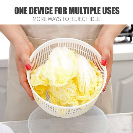 

Vegetable Dryer Drain Basket Vegetable Washing Basket Storage Box Kitchen Tool Round Green White Nontoxic Multi-Function