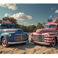 thumbnail image 4 of Decorative Design American Flag Truck Photography Backdrop for Fourth of July Celebration Party Event Decor, 4 of 8