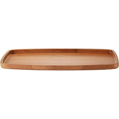 

BambooMN 14 x 7 Bamboo Ecoware Reusable Dinnerware Rectangle Plate Tray for Catered Events Holidays or Home Use Supplies 1 Piece