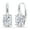 Silver, variant on 925 Sterling Silver White Zirconia CZ Leverback Earrings for Women | 12.08 Cttw | Oval 11X9MM