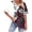Wine, variant on Dvprdro Plus Size V Neck Short Sleeve T Shirts Loose Fit Floral Casual Summer Tops
