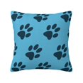 thumbnail image 1 of ZICANCN Blue Dog Paws Decorative Throw Pillow Covers, Bed Couch Sofa Decorative Knit Pillow Covers for Living Room Farmhouse 18"x18", 1 of 8