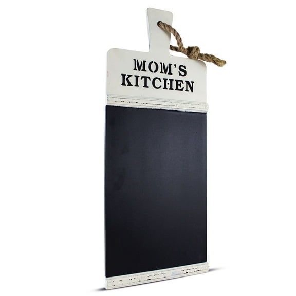 American Art Decor Mom's Kitchen Rustic Farmhouse Chalkboard Wall Message Board - 10" x 24"