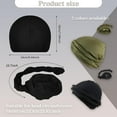 thumbnail image 3 of 2PCS Turban for Men Halo Turban Satin Lined Turban for Men Head Wraps for Men Women Men’s Turban for Sleeping Nature Hai (Black+Beige), 3 of 7