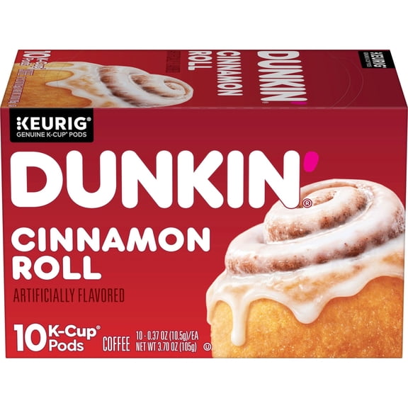 Dunkin’ Cinnamon Roll Artificially Flavored Coffee, 10 K Cup Pods