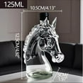 thumbnail image 2 of Dpityserensio Borosilicate Glass Horse Head Whiskey Bottle Decorative Liquor Dispenser with Stopper for Bar Home Decor Gift Unique Handcrafted Drinkware 125ML, 2 of 8